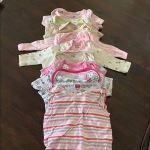Lot of 9 Onesies Size 0-3M